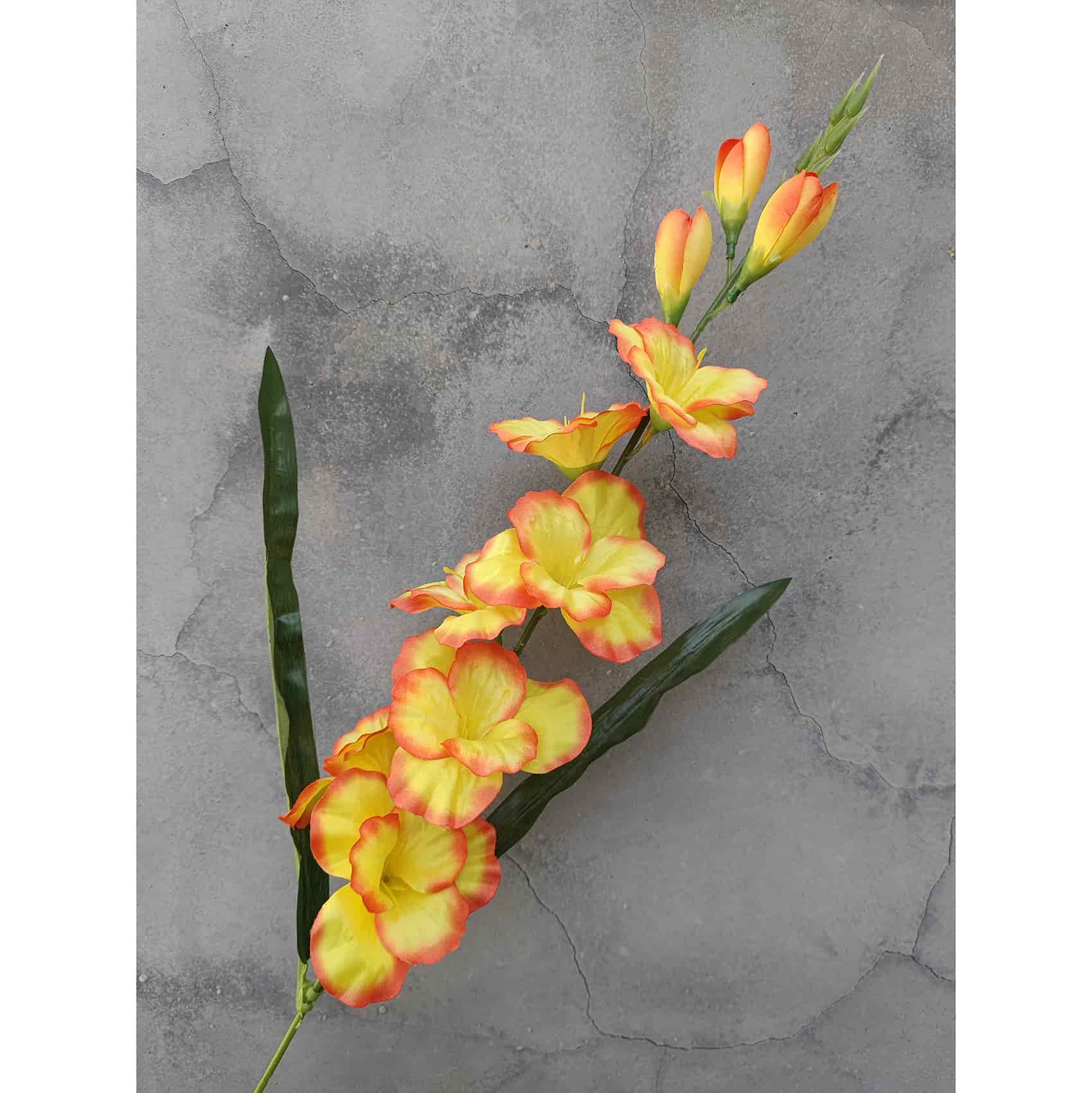 Yellow orange artificial flowers wedding flowers faux yellow flowers 