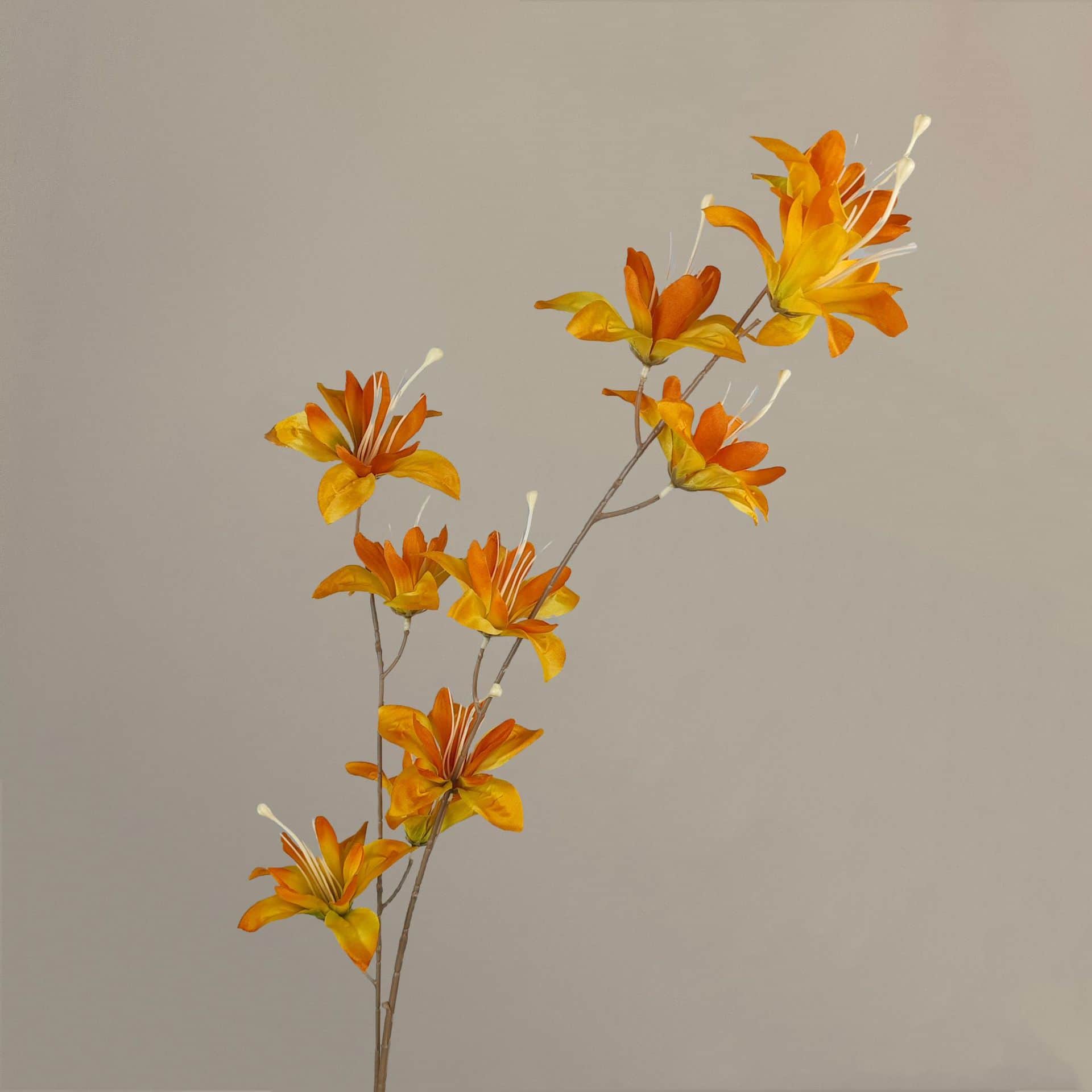 Yellow orange artificial flowers wedding flowers faux yellow flowers 