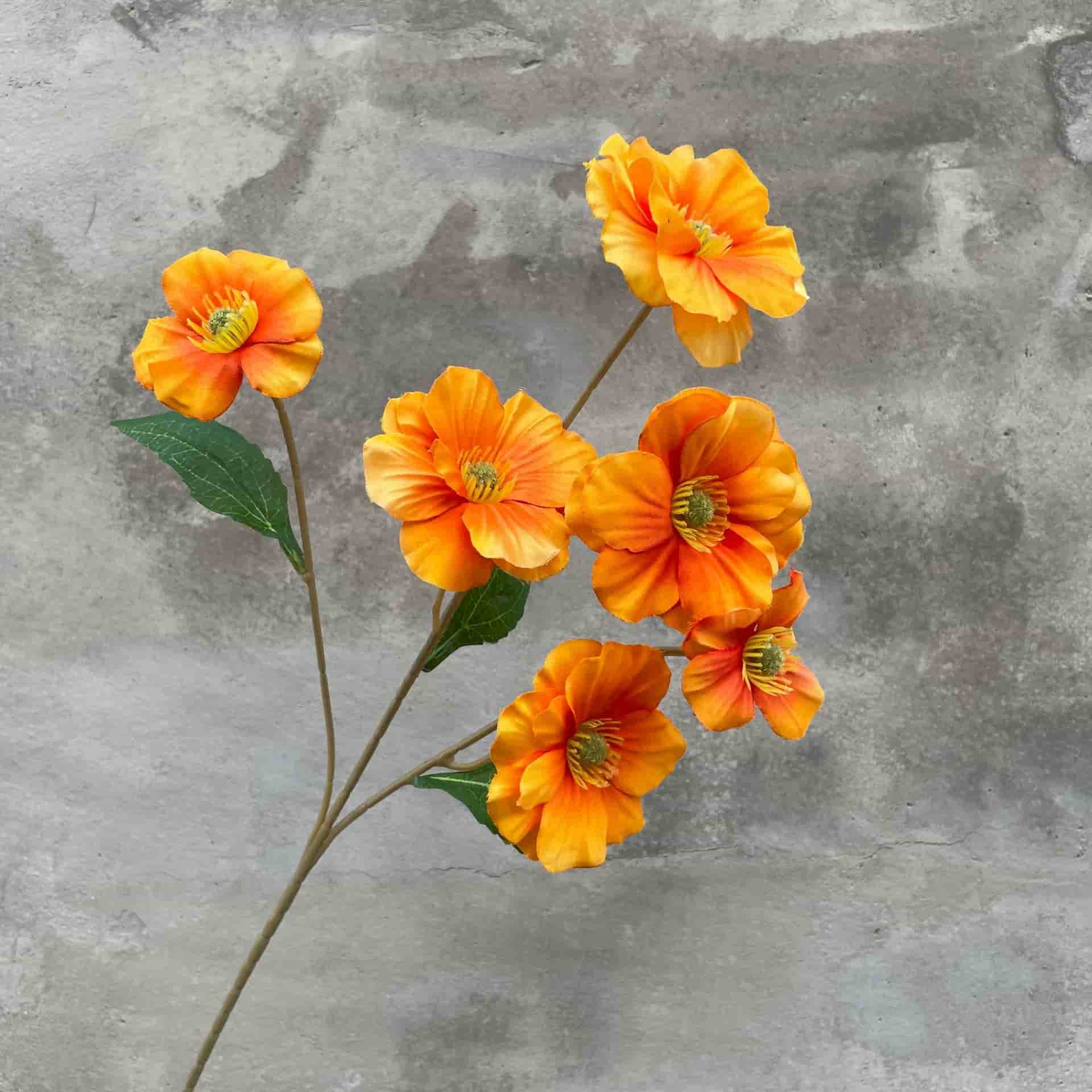 Yellow orange artificial flowers wedding flowers faux yellow flowers 