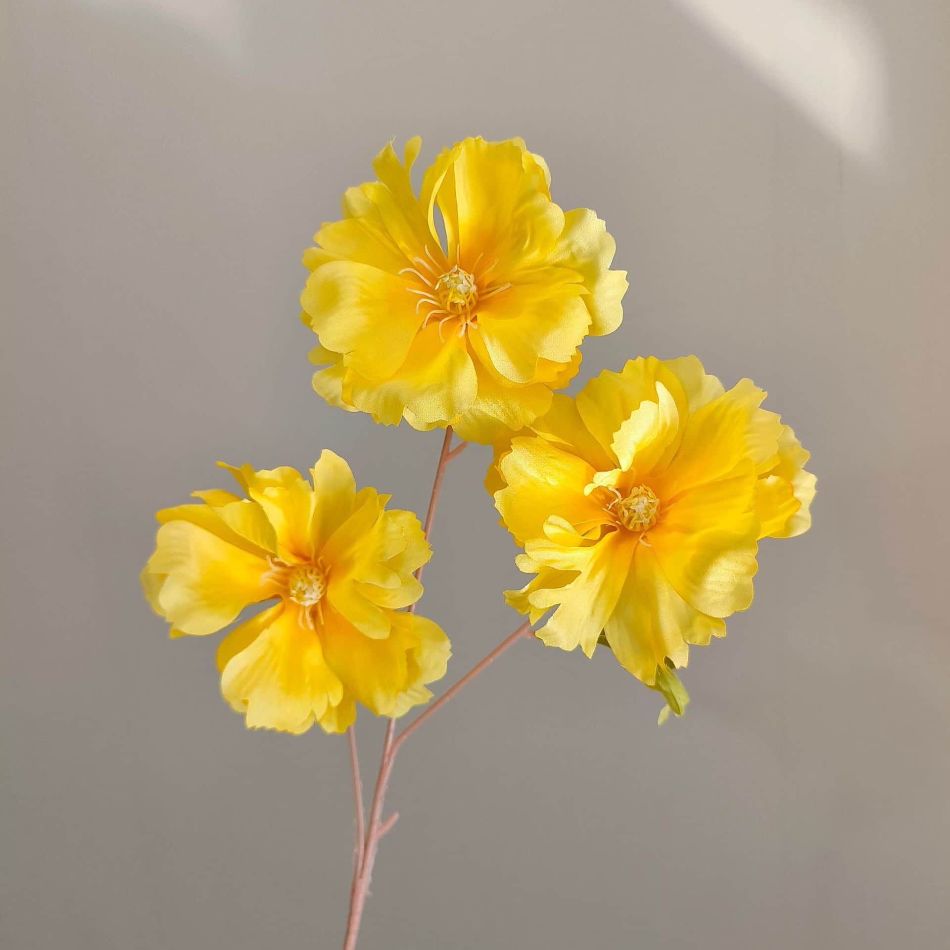 Yellow orange artificial flowers wedding flowers faux yellow flowers 