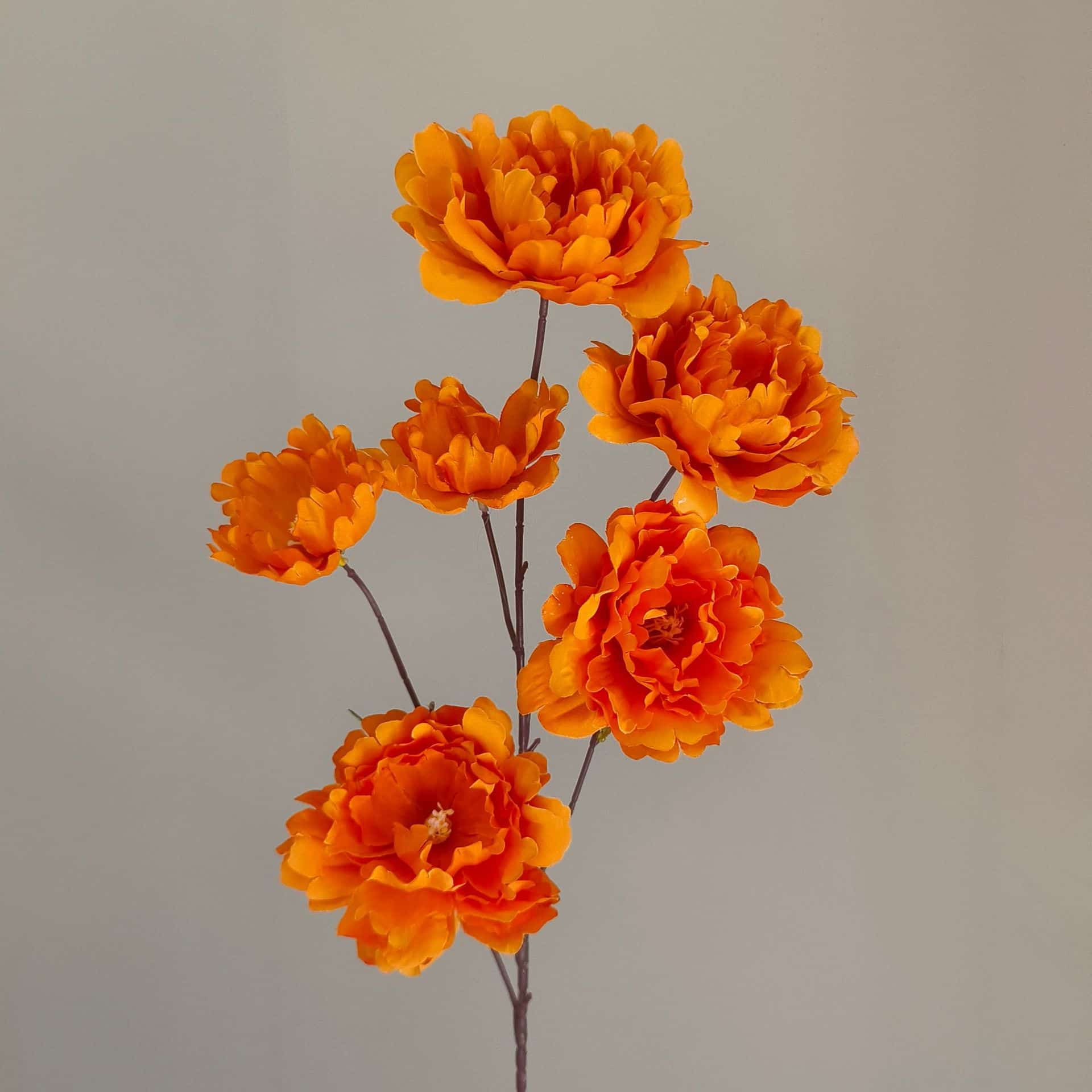 Yellow orange artificial flowers wedding flowers faux yellow flowers 