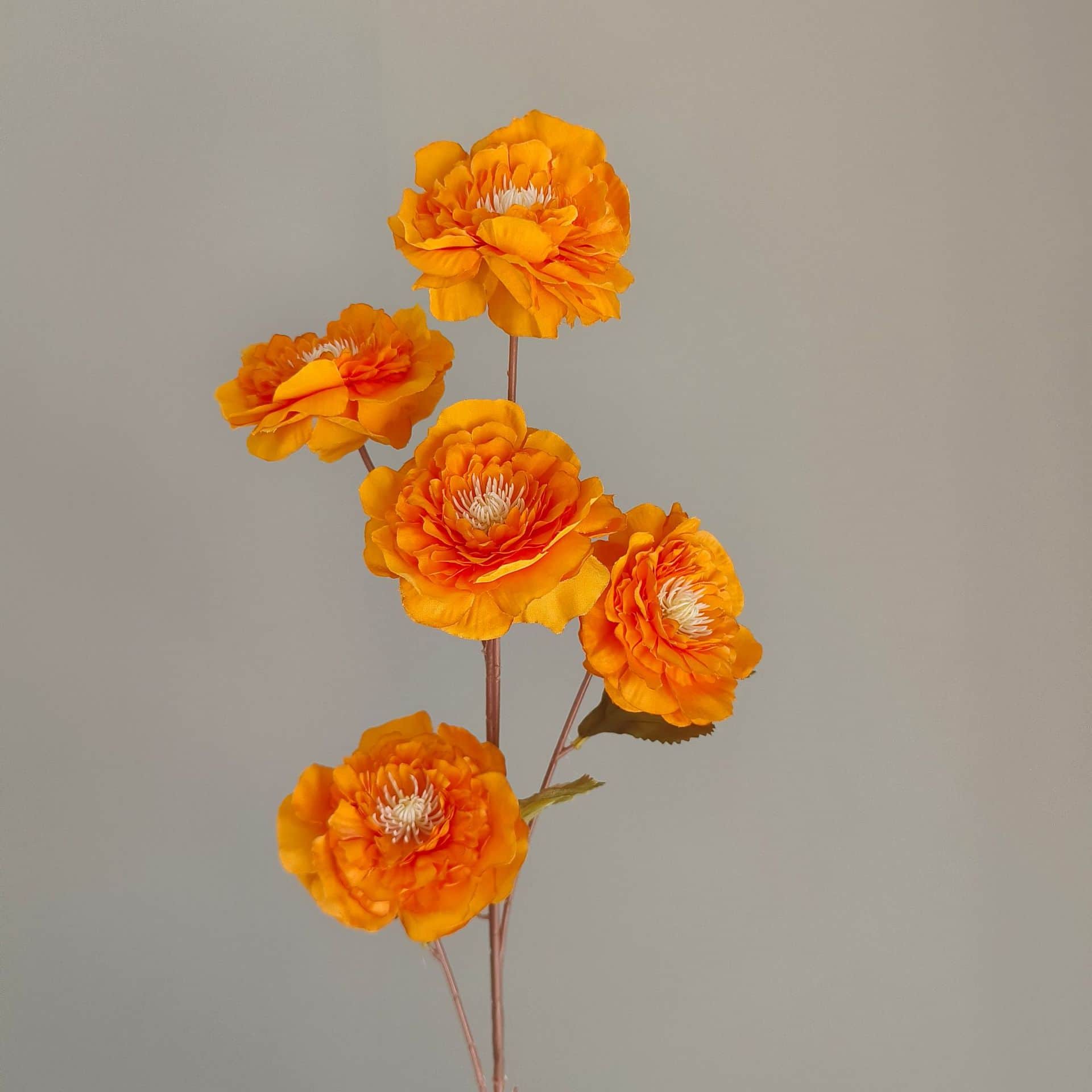 Yellow orange artificial flowers wedding flowers faux yellow flowers 