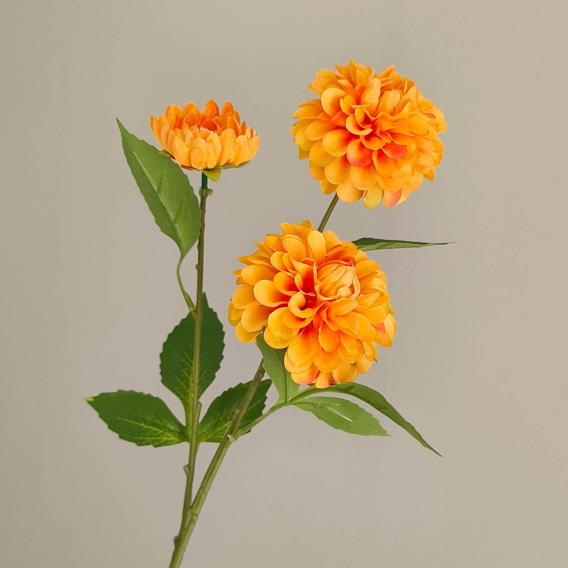 Yellow orange artificial flowers wedding flowers faux yellow flowers 