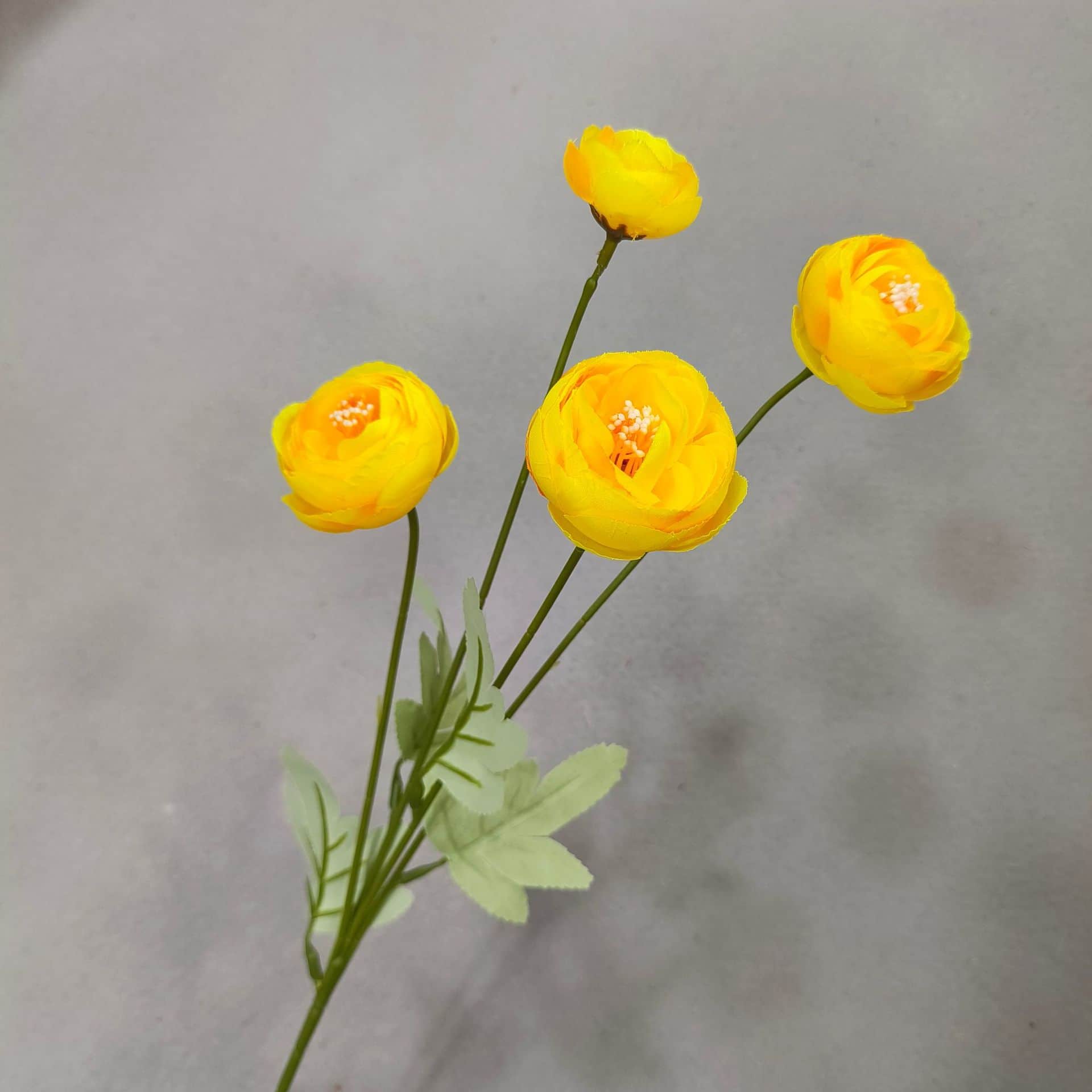 Yellow orange artificial flowers wedding flowers faux yellow flowers 