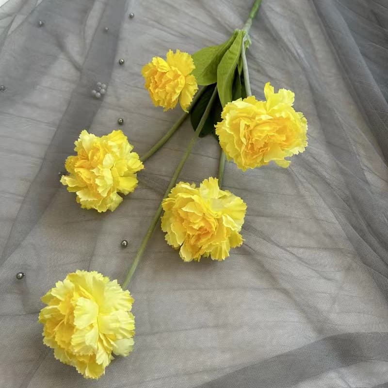 Yellow orange artificial flowers wedding flowers faux yellow flowers 
