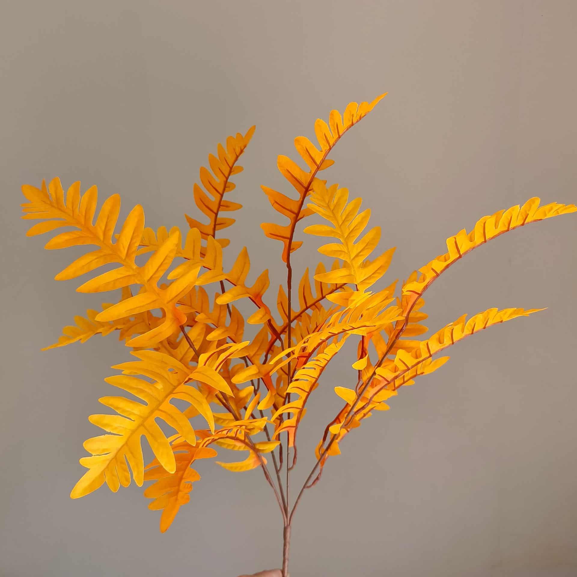 Yellow orange artificial flowers wedding flowers faux yellow flowers 