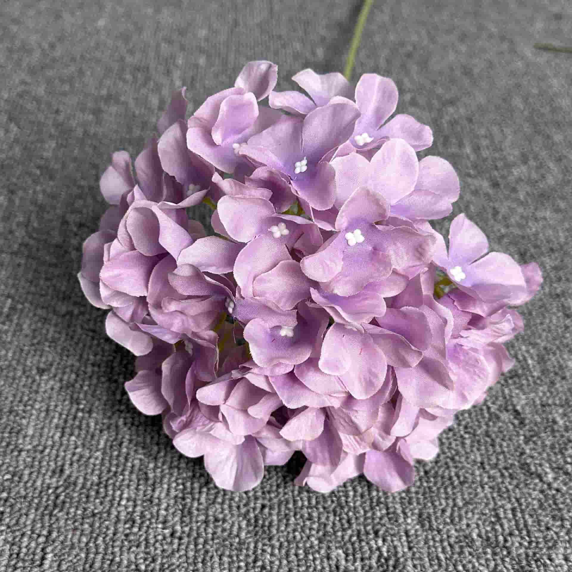 factory wholesale artificial flower single stem hydrangea wedding flower hydrangea