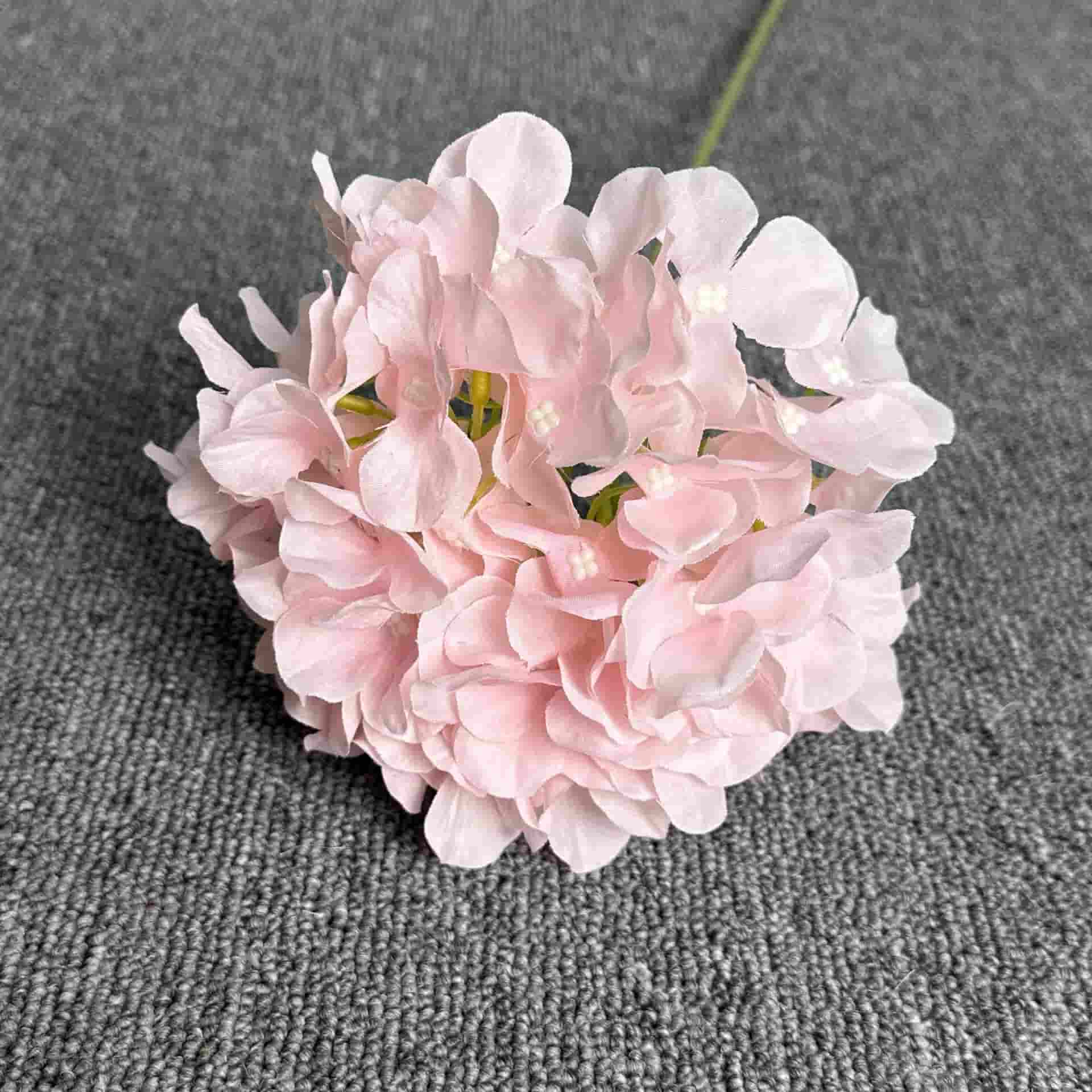 factory wholesale artificial flower single stem hydrangea wedding flower hydrangea