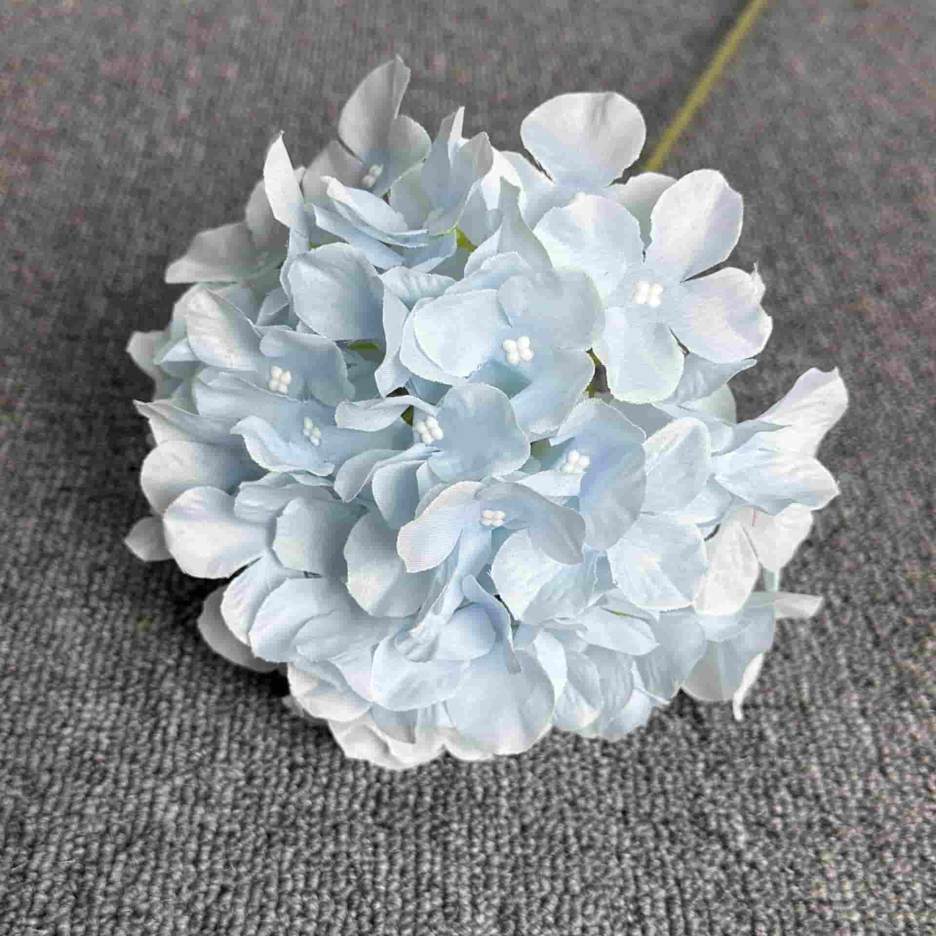 factory wholesale artificial flower single stem hydrangea wedding flower hydrangea